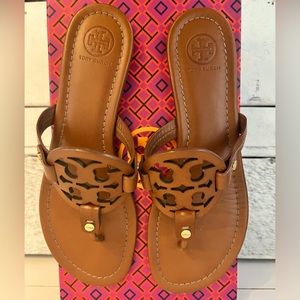 Tory Burch Miller sandals vintage Vachetta Womens size 8